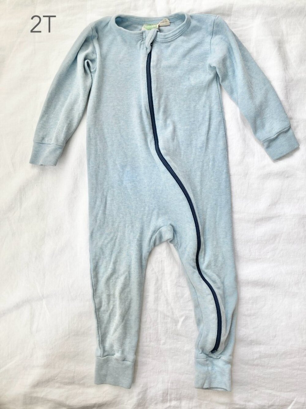 💙2/$25 Parade 2T Toddler Blue Zip Sleeper One Piece Romper Pajamas